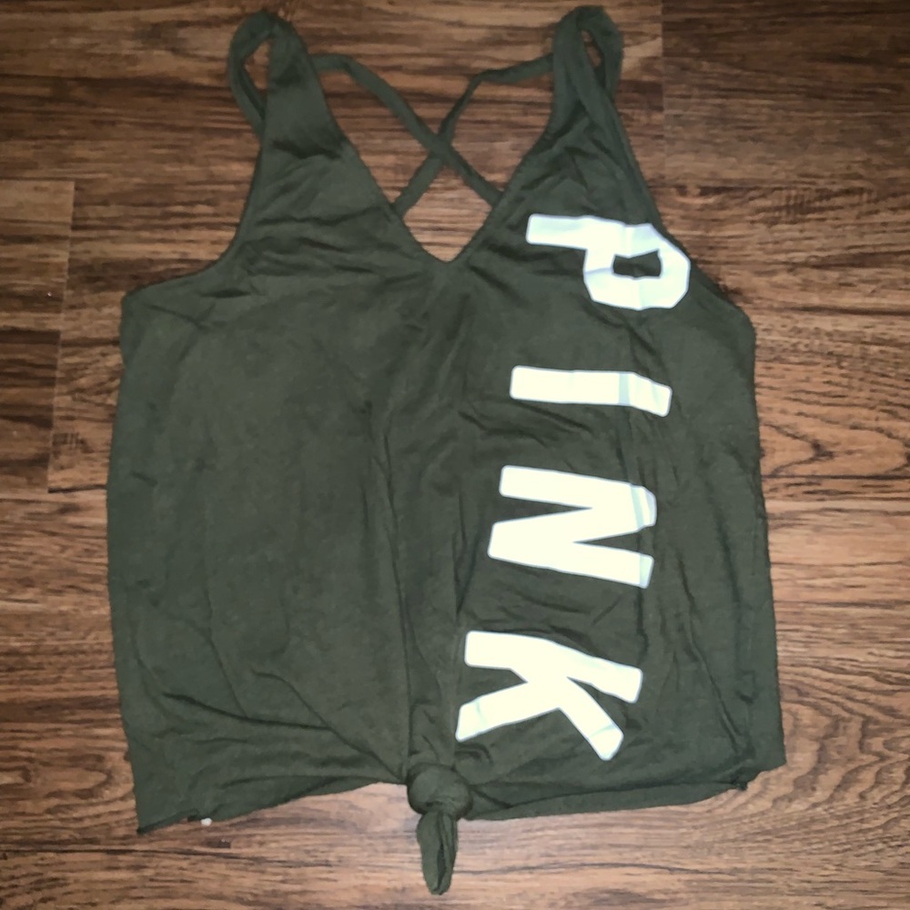 Pink cropped tied shirt